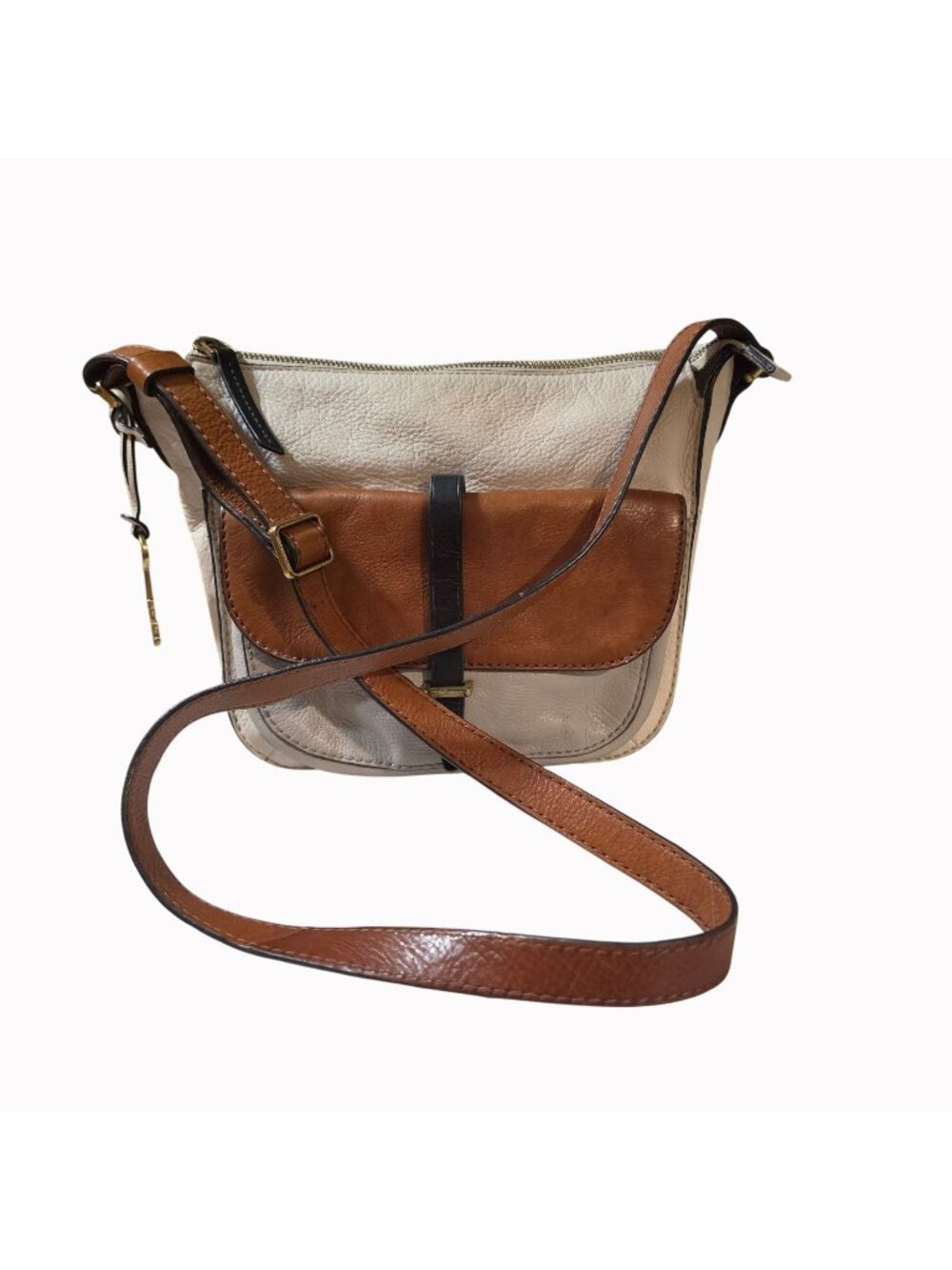 Fossil Ryder Colorblock Leather Crossbody Bag 🤎